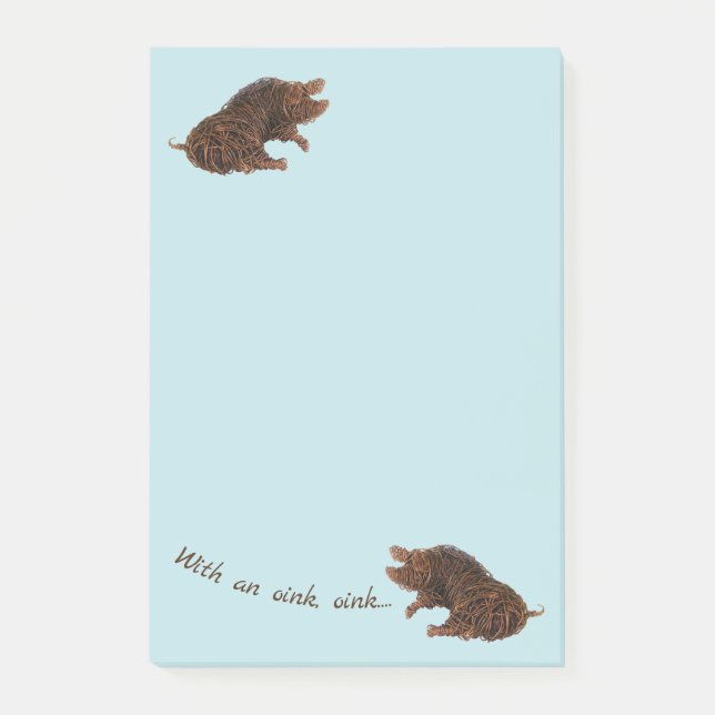 Wilbur - a Discerning Pig Post-it Notes (Front)