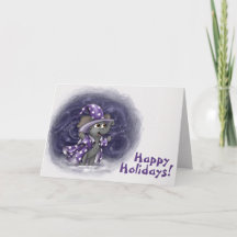 Wilbur Metalphant en hiver Carte de vacances