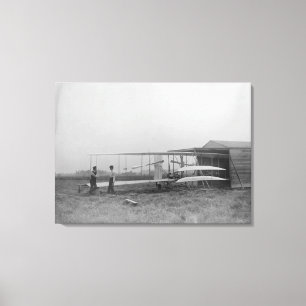 Wilbur & Orville Wright in 2nd powered machine Canvas Print