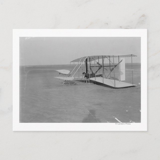 Wilbur Wright in damaged plane after Postcard (Front)