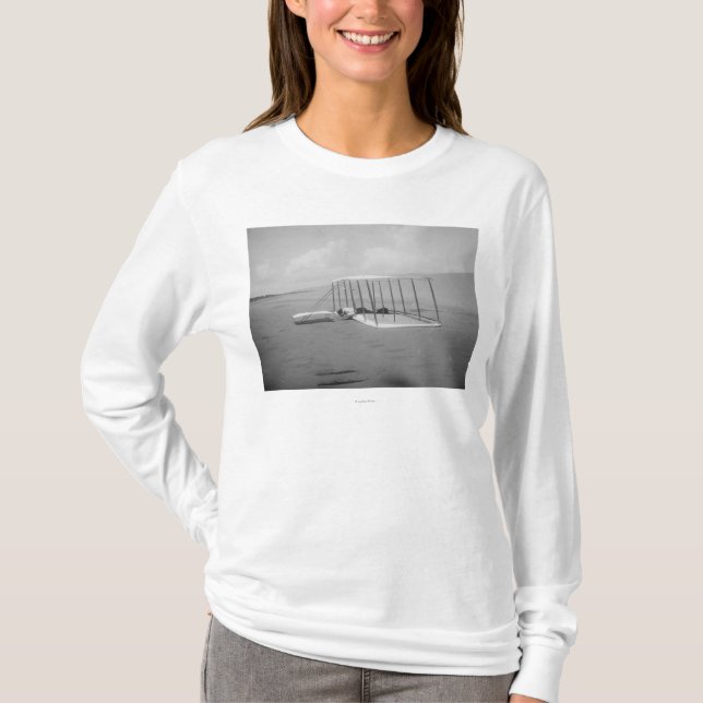 Wilbur Wright in prone position on T-Shirt (Front)