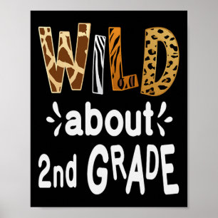 Wild About 2nd Grade Welcome Byck To School First Poster