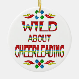 Wild About Cheerleading Ceramic Ornament