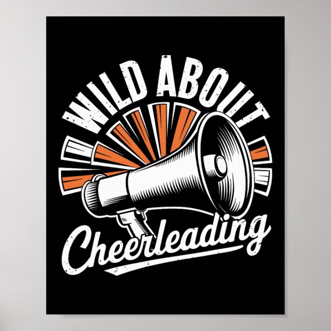 Wild About Cheerleading Funny Cheerleader Cheer  Poster (Front)