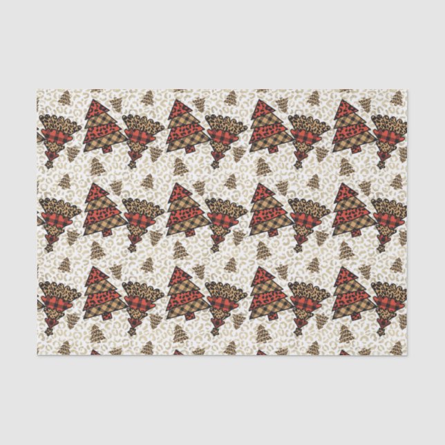 Wild About Christmas Trees Tissue Paper (Front)