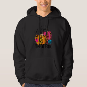 Wild About Fall Leopard Pumpkin Fall Vibes Hello F Hoodie