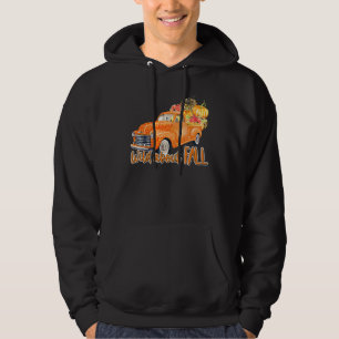 Wild About Fall Leopard Truck Pumpkins Autumn Than Hoodie