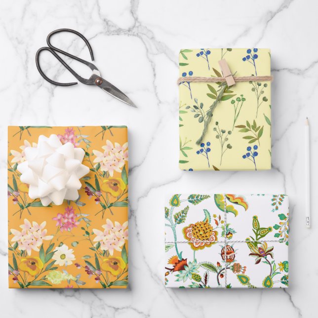 Wild About Flowers Wrapping Paper Sheet (Front)