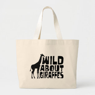 Wild About Giraffes Large Tote Bag