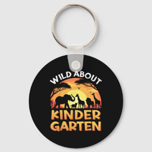Wild About Kindergarten Zoo Animals Back To School Keychain