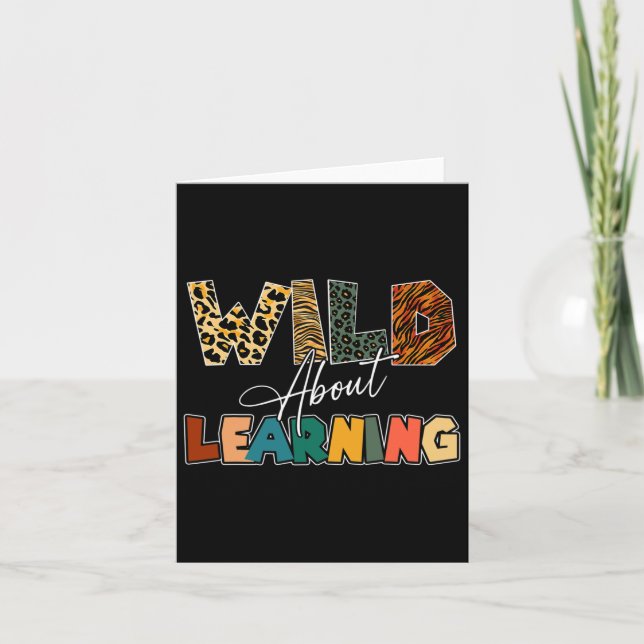 Wild About Learning Leopard Teacher Byck To School Card (Front)
