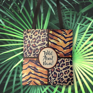Wild About nana animal print  Tote Bag