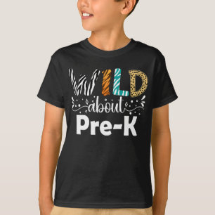 Wild About Pre-K Funny Student Teacher School T-Shirt