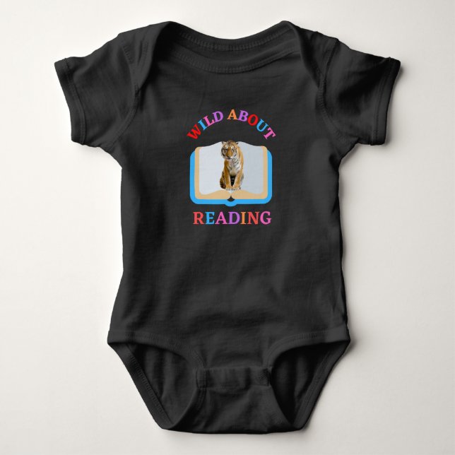 WILD ABOUT READING BABY BODYSUIT (Front)