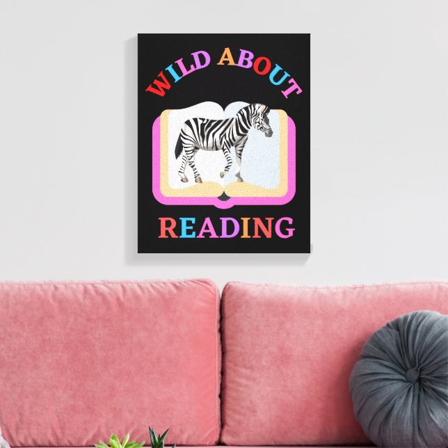 WILD ABOUT READING CANVAS PRINT (Insitu(LivingRoom))