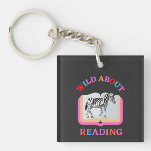 WILD ABOUT READING KEYCHAIN