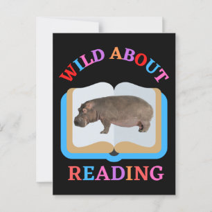WILD ABOUT READING POSTCARD