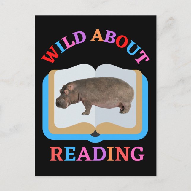 WILD ABOUT READING POSTCARD (Front)