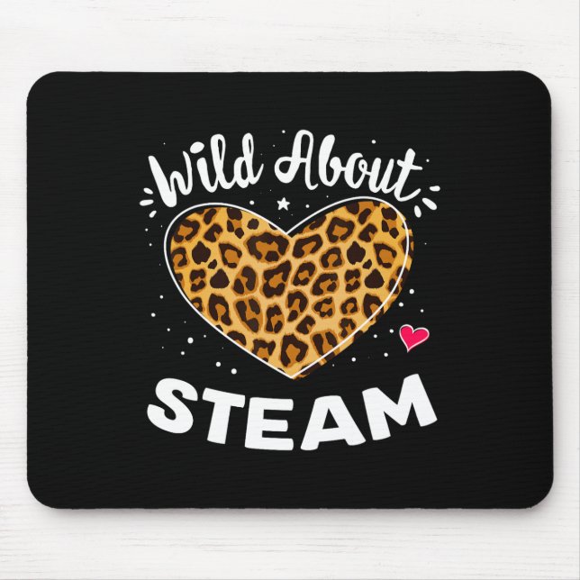 Wild About Steam Leopard Squad Stem Byck To School Mouse Pad (Front)