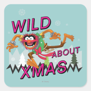 Wild about Xmas Square Sticker