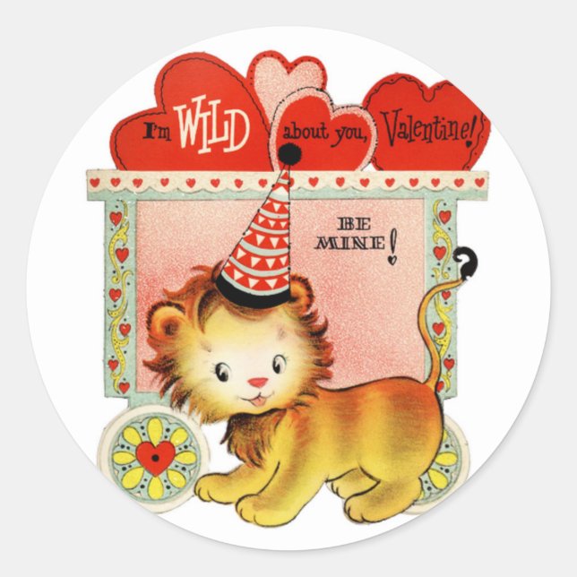 Wild About You | Valentine | Round Stickers (Front)