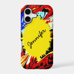 Wild Abstract & Yellow, Personalized Name,