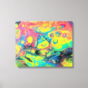 Wild Acrylic Fluid Art Abstract Canvas Print