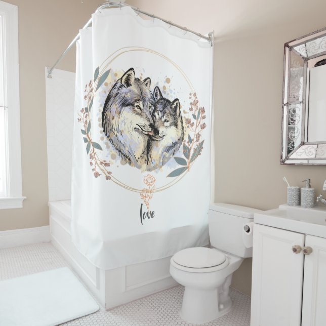 Wild Affection – Wolves in Love Illustration (In Situ)