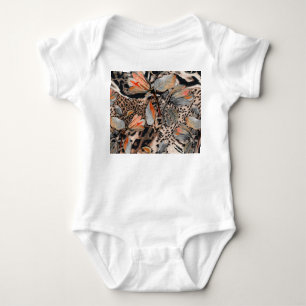 Wild African Animal Skin Pattern Baby Bodysuit