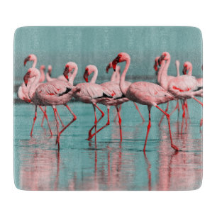 Wild African flamingos Cutting Board