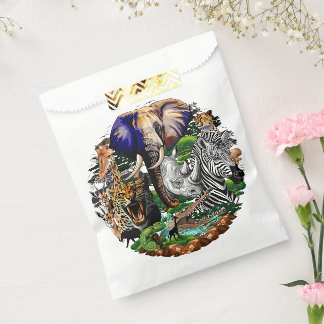 Wild African Savanna Animals Favour Bag (Sealed)