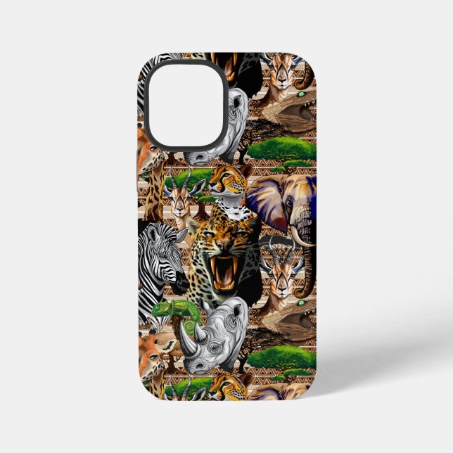 Wild African Savanna Animals iPhone Case (Back)