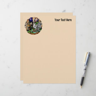 Wild African Savanna Animals Letterhead