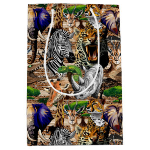 Wild African Savanna Animals Medium Gift Bag