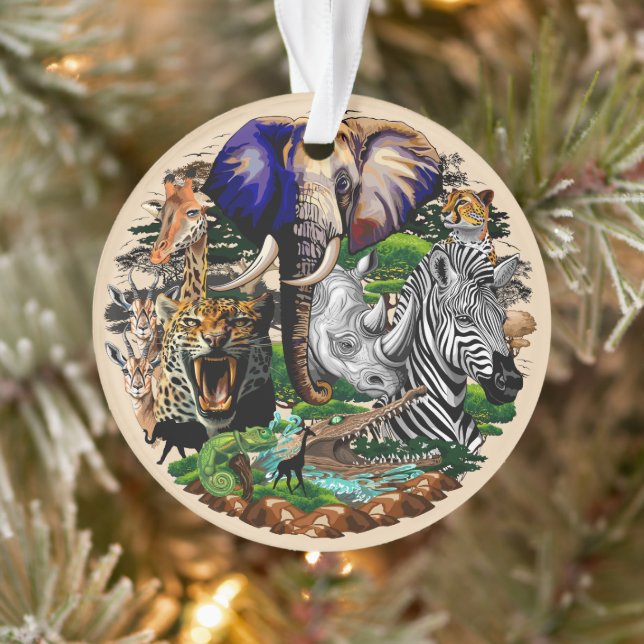 Wild African Savanna Animals Ornament (Tree)