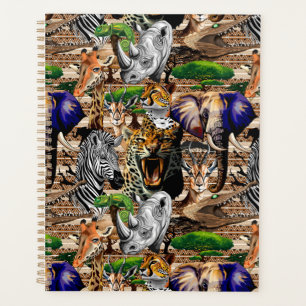 Wild African Savanna Animals Planner