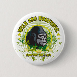 Wild and beautiful Gorilla 2 Inch Round Button