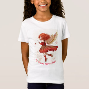 Wild and Fancy Free Red Fairy Whimsical T-Shirt