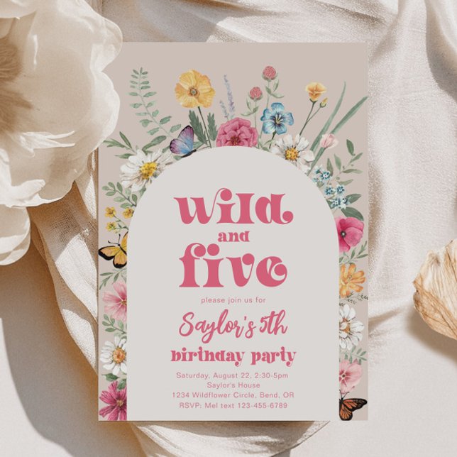 Wild and Five Wildflower Invitation (Creator Uploaded)