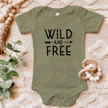 Wild and Free<br><div class="desc">Embrace a bold and adventurous spirit with our custom apparel and gifts featuring a trendy black and white "Wild and Free" typography graphic paired with a stylish boho arrow design. Perfect for free spirits and those who love modern,  minimalist designs,  these items make a great statement for any occasion.</div>