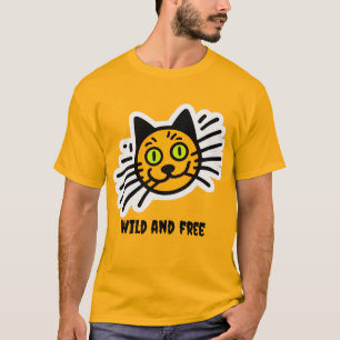 Wild and Free Black Cat T-Shirt