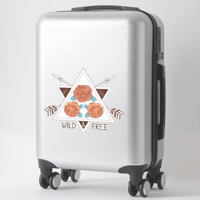 Wild and Free Boho Roses Vinyl (Suitcase)