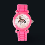 Wild and free brown Hackney horse girl custm gift Watch<br><div class="desc">Wild and free hackney horse girls watch horse party gifts graciously galloping hackney brown horse , beautiful personalized gift for horse lovers.</div>