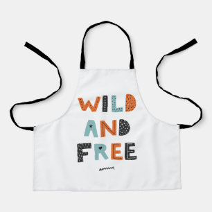 Wild and Free Doodle Letters Apron