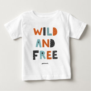 Wild and Free Doodle Letters Baby T-Shirt