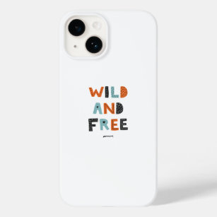 Wild and Free   Doodle Letters Case-Mate iPhone 14 Case