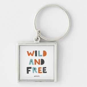 Wild and Free   Doodle Letters Keychain