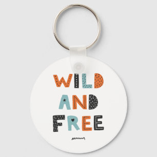 Wild and Free   Doodle Letters Keychain