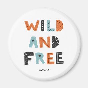 Wild and Free Doodle Letters Magnet