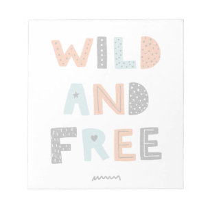 Wild and Free Doodle Letters Notepad